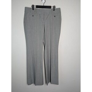 LOFT Marisa Trouser Pants Womens 10 Gray Straight Leg Twill Stretch Dress Work